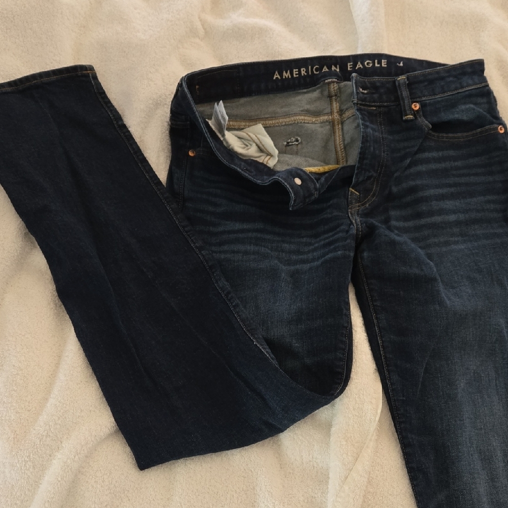 American Eagle Outfitters Men's Deep Indigo Skinny Jeans